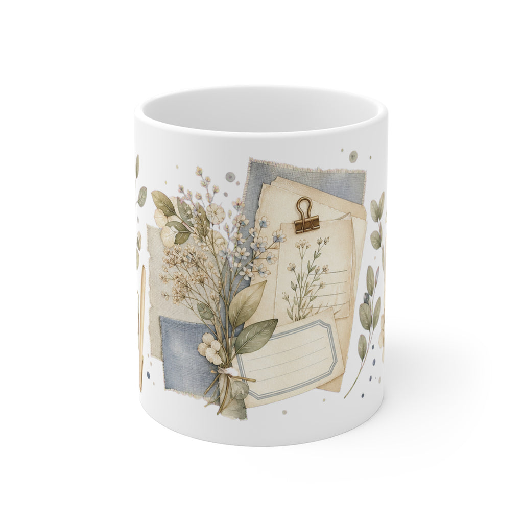 Soft Washed-Linen Desk Motif Mug