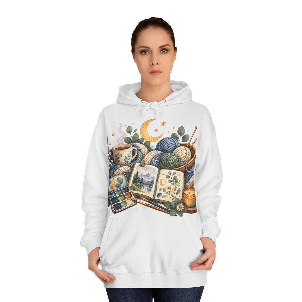 Icy Blue Quiet Hobby Graphic Hoodie