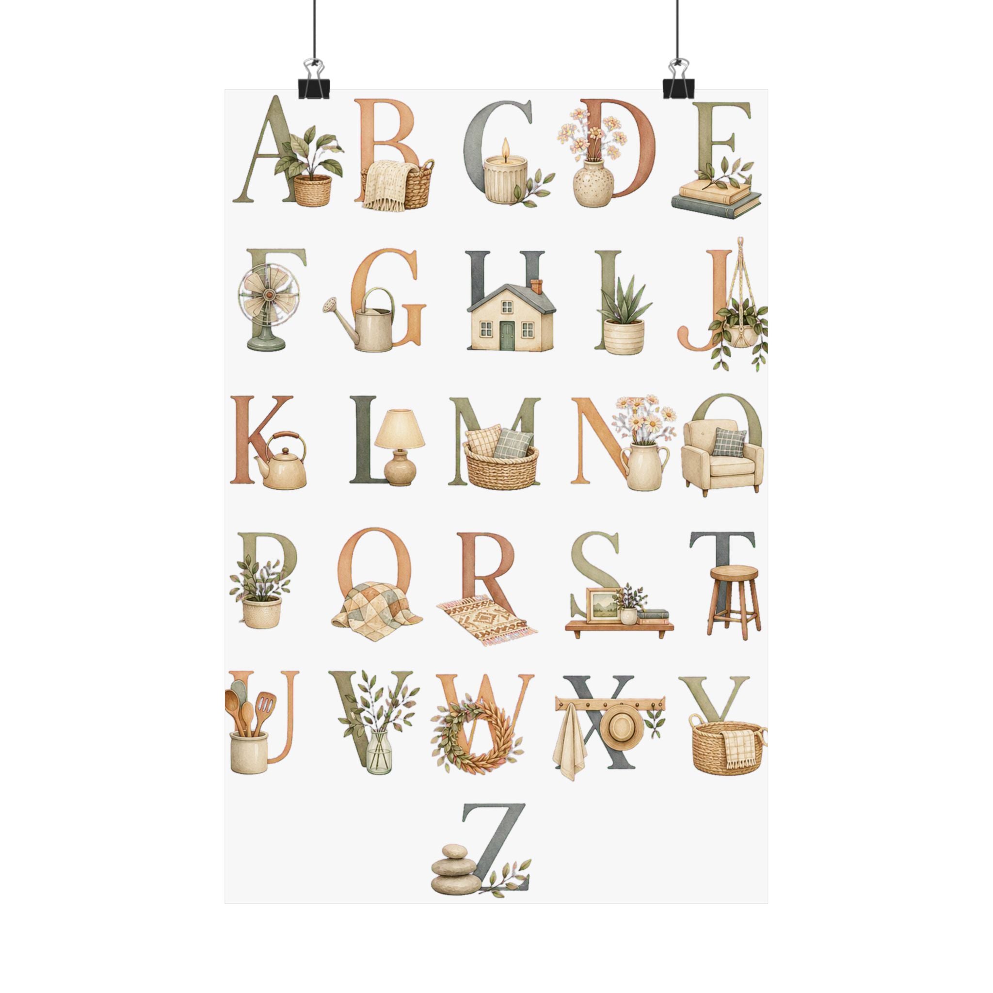 Soft Alphabet Of Tiny Home Poster