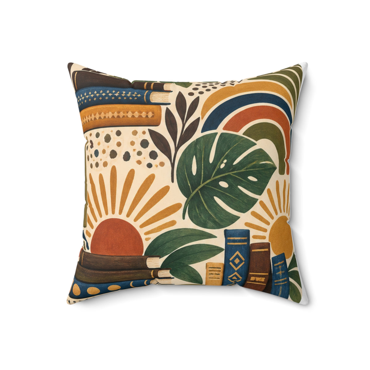 Afrohemian Reading Nook Throw Pillow