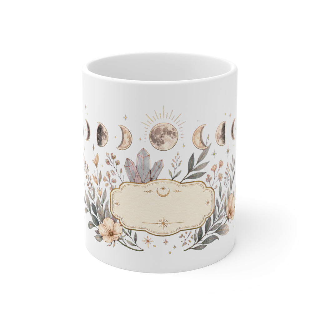 Small Moon Phase + Nameplate Mug