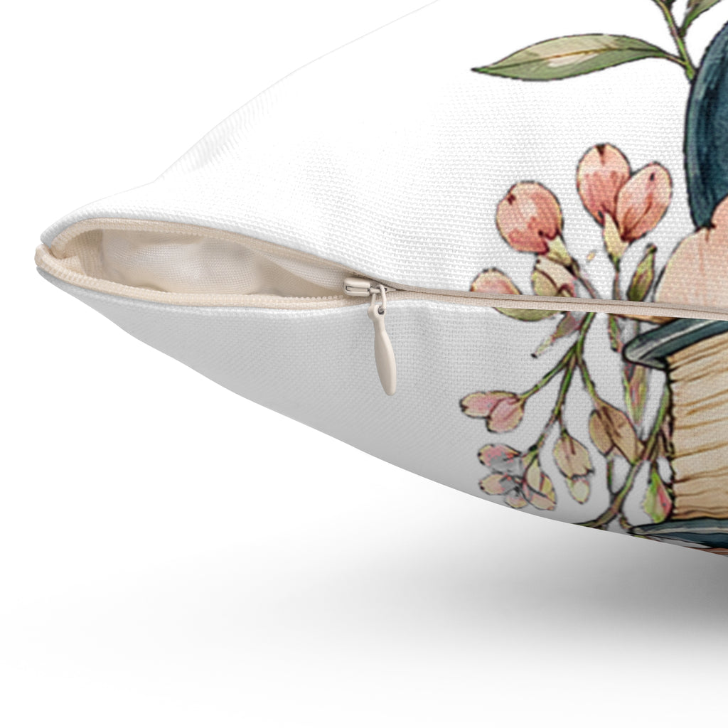 Soft Book Stack Motif Throw Pillow