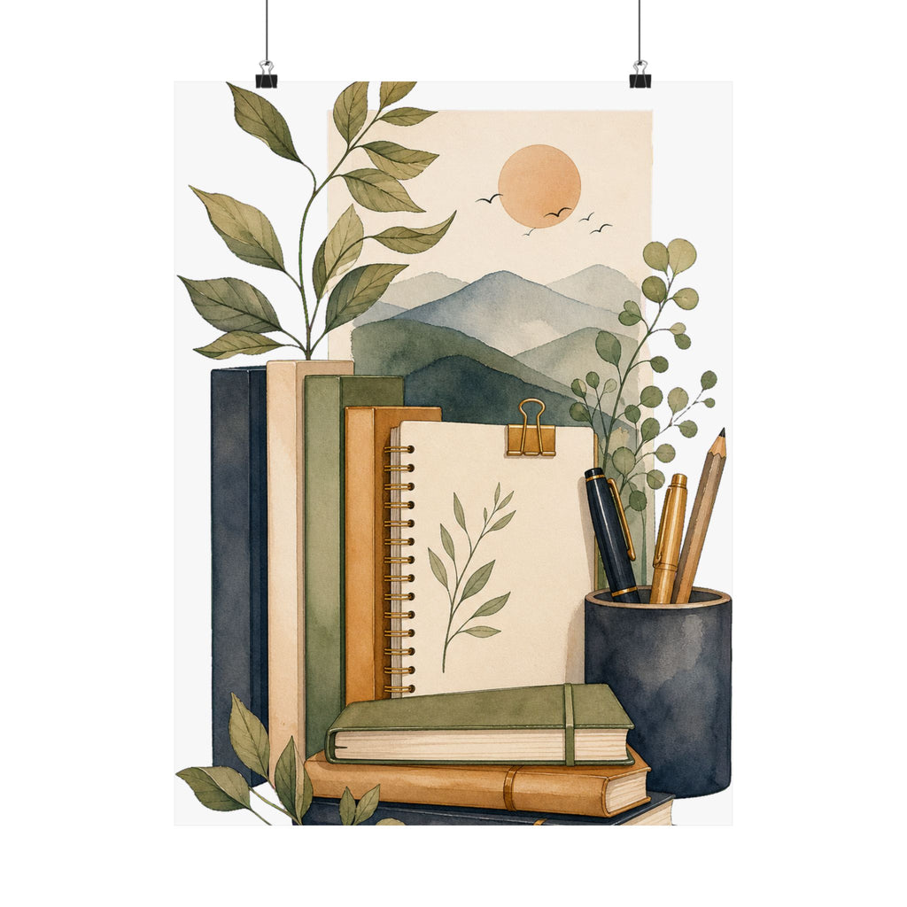 Calm Productivity Desk Wall Art Poster