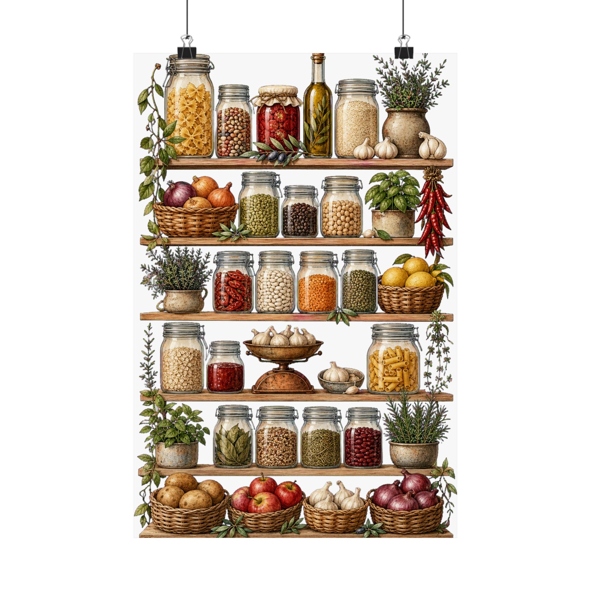 Vintage Pantry Chart Poster