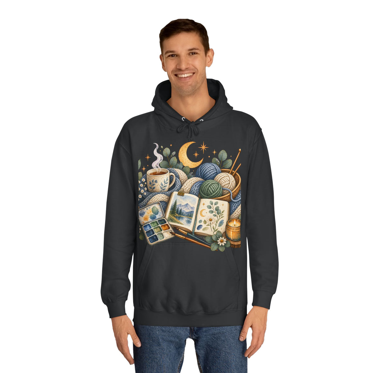 Icy Blue Quiet Hobby Graphic Hoodie