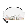 Soft Patina Floral Label Zipper Pouch