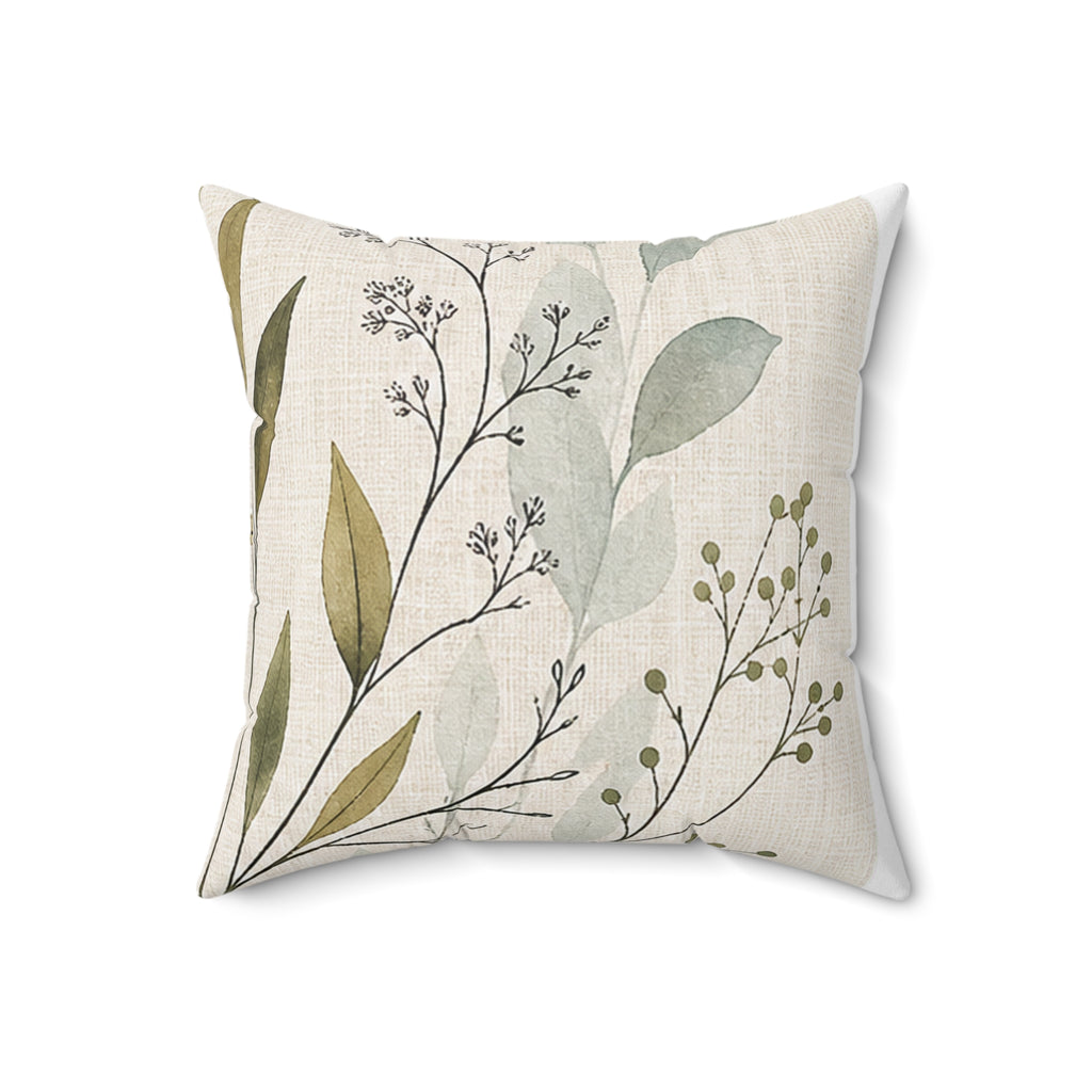 Washed-Linen Faux Texture + Small Throw Pillow