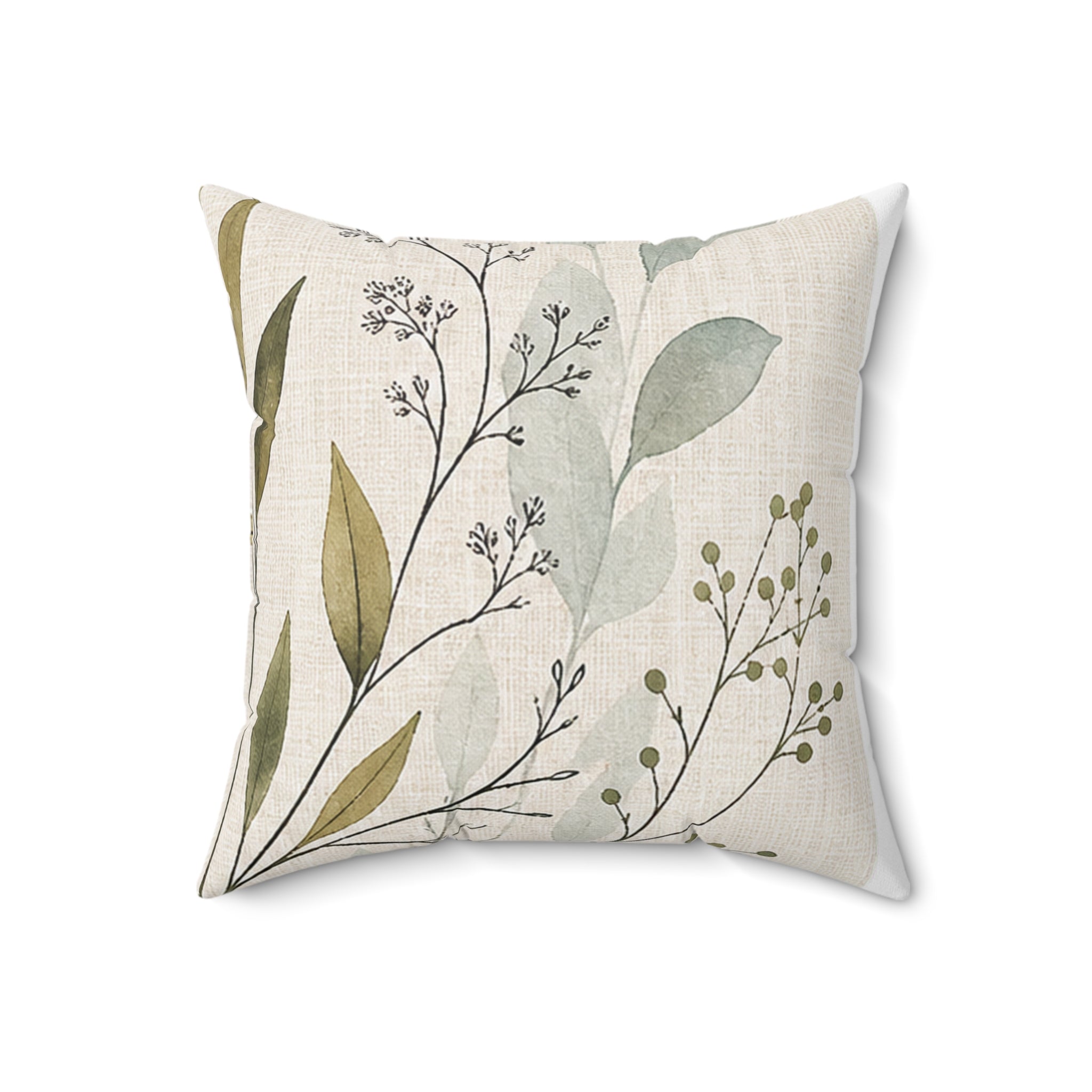 Washed-Linen Faux Texture + Small Throw Pillow