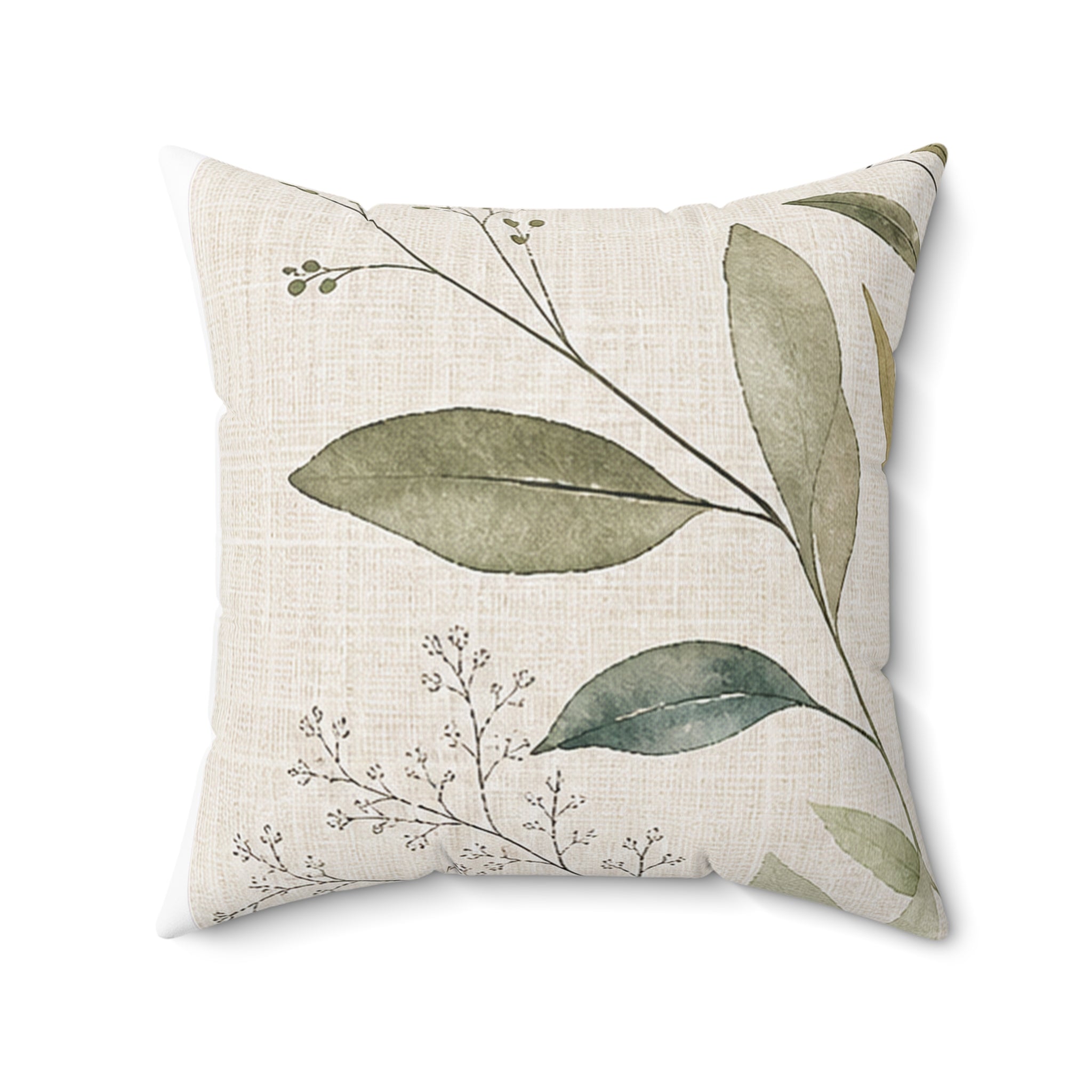 Washed-Linen Faux Texture + Small Throw Pillow