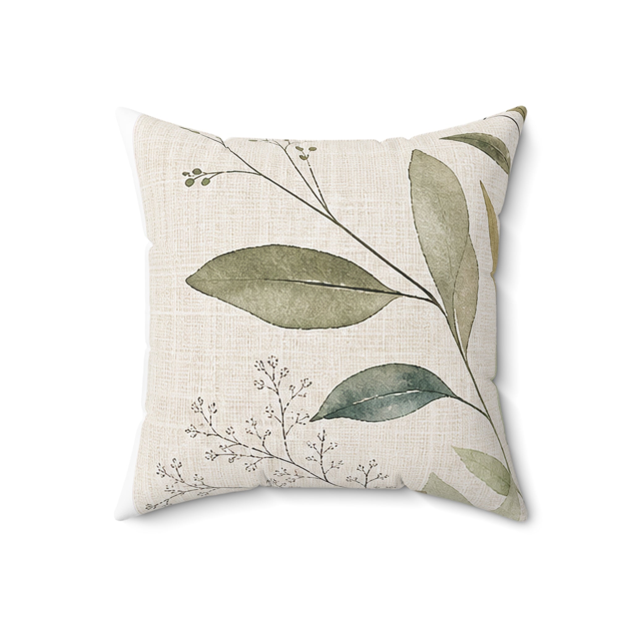 Washed-Linen Faux Texture + Small Throw Pillow
