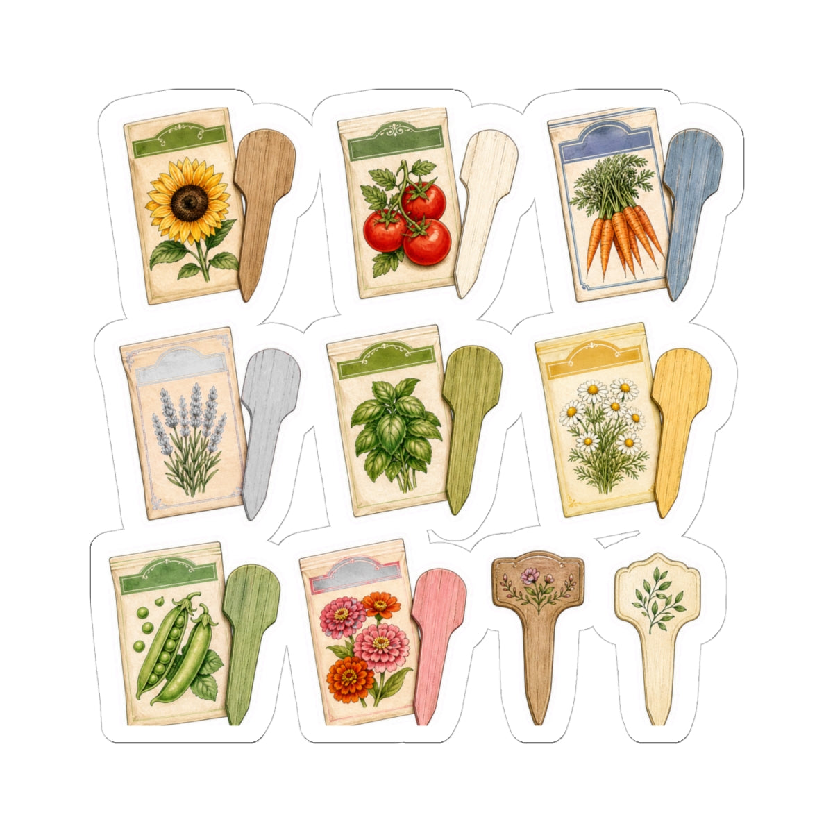 Seed Packet Plant Marker Stickers Sticker Sheet
