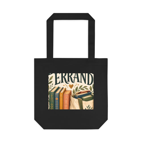 Bookshop Errands Text Tote Bag