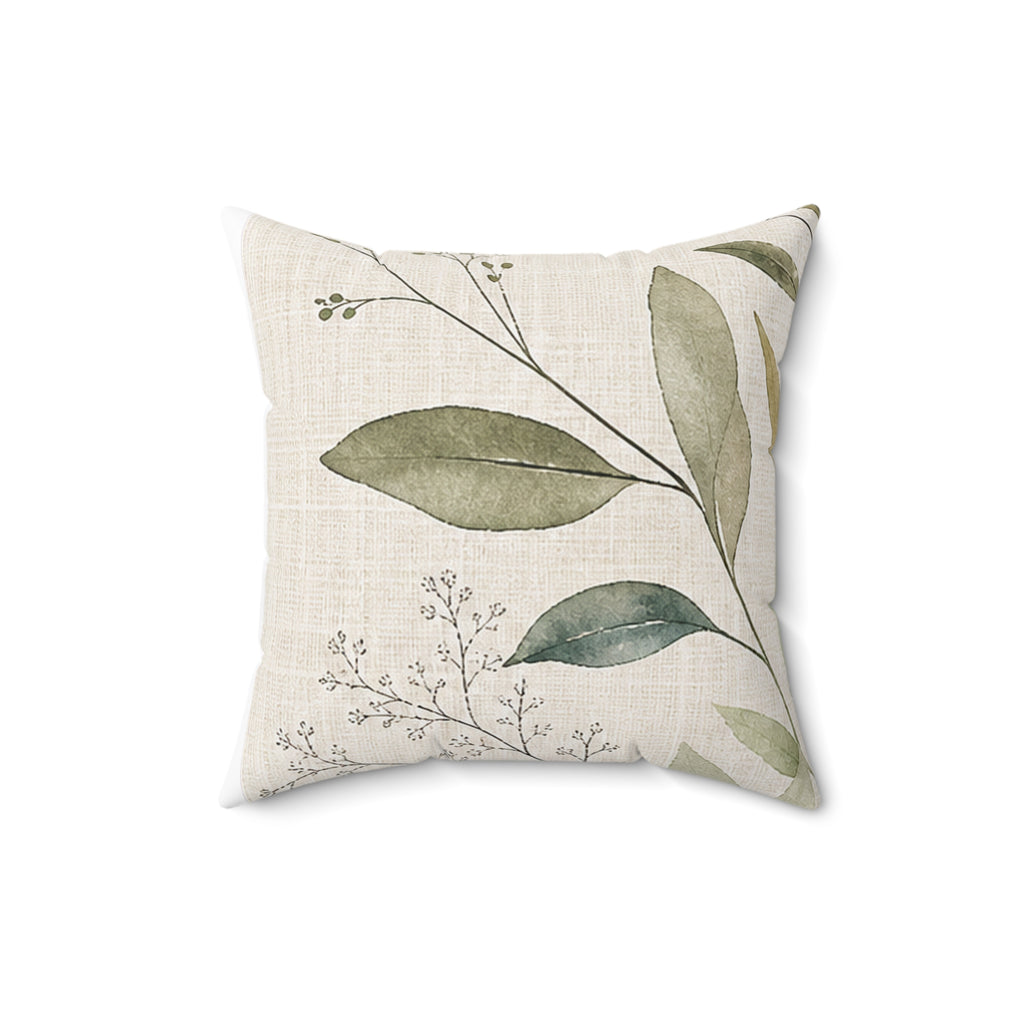 Washed-Linen Faux Texture + Small Throw Pillow