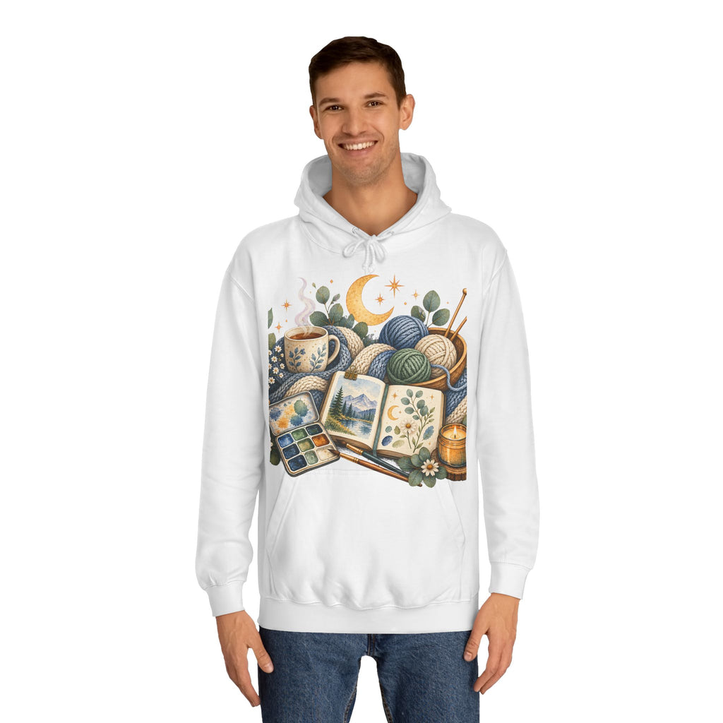 Icy Blue Quiet Hobby Graphic Hoodie