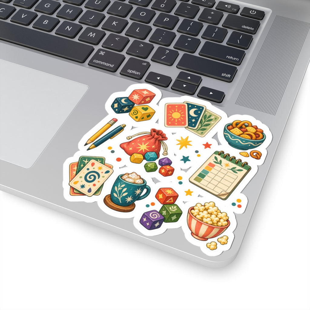 Whimsical Game Night Sticker Sheet