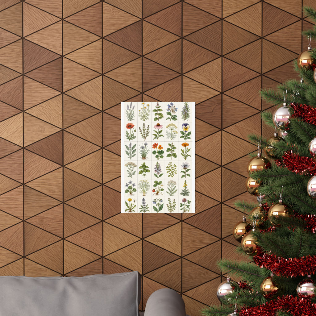Herbarium Specimen Grid Poster