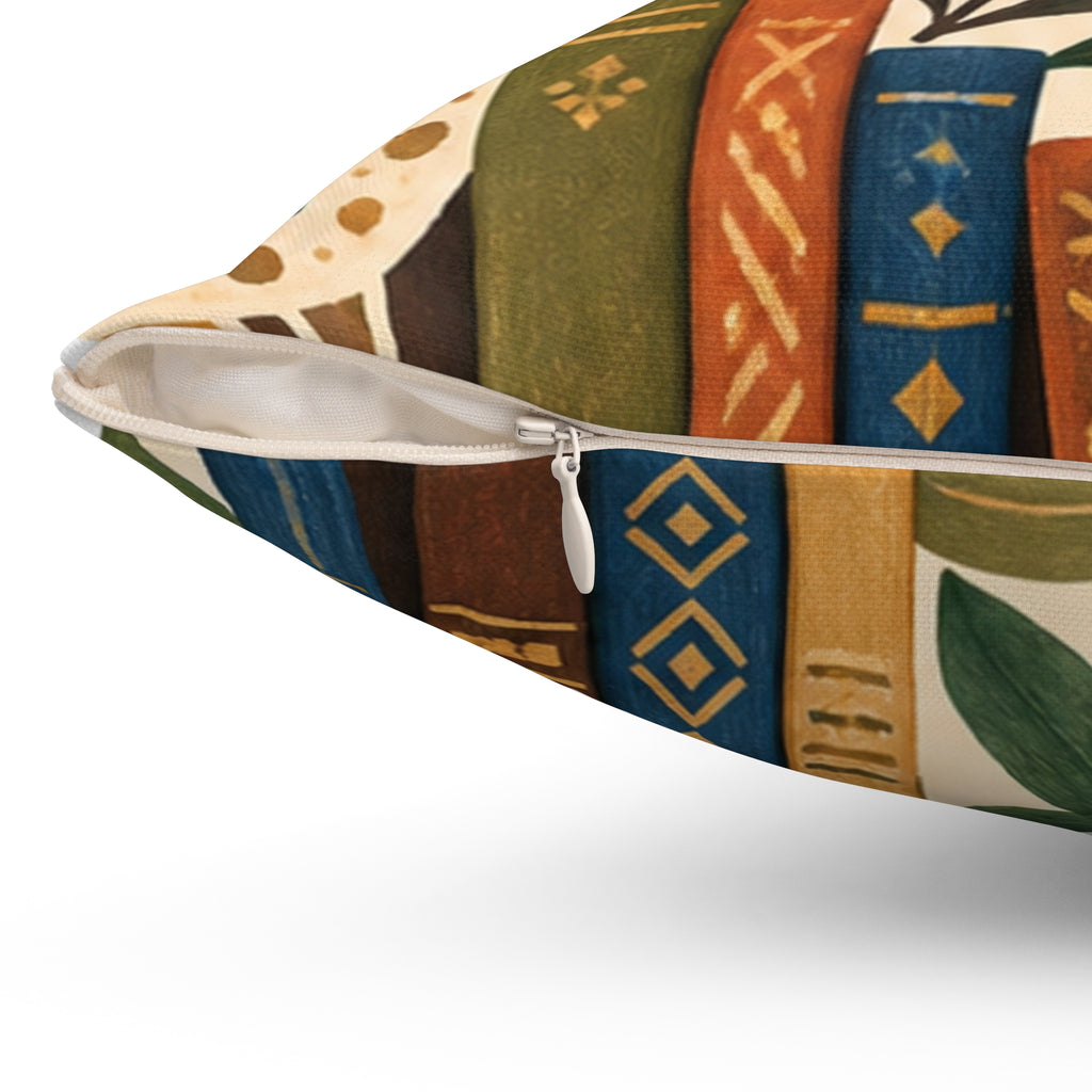 Afrohemian Reading Nook Throw Pillow