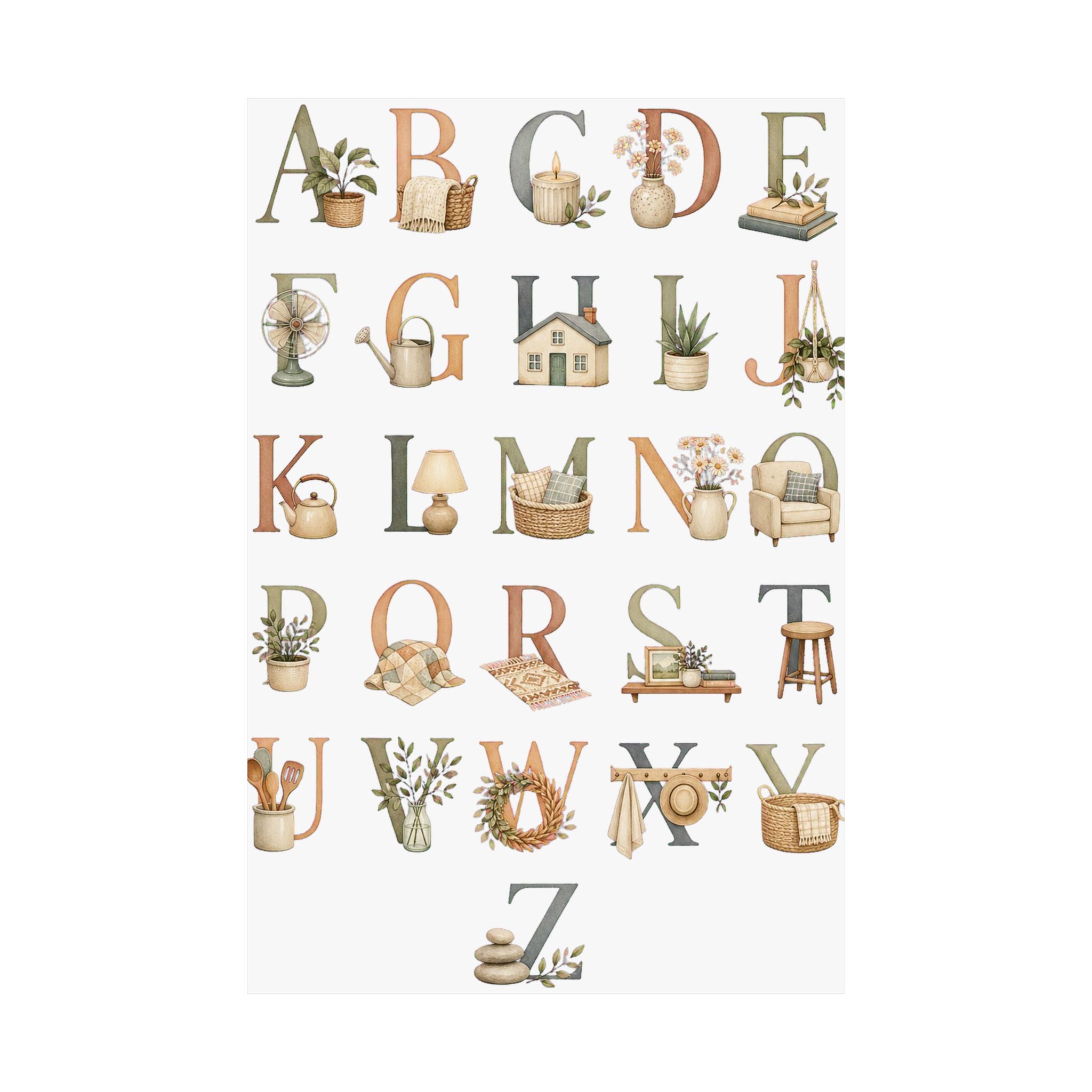 Soft Alphabet Of Tiny Home Poster