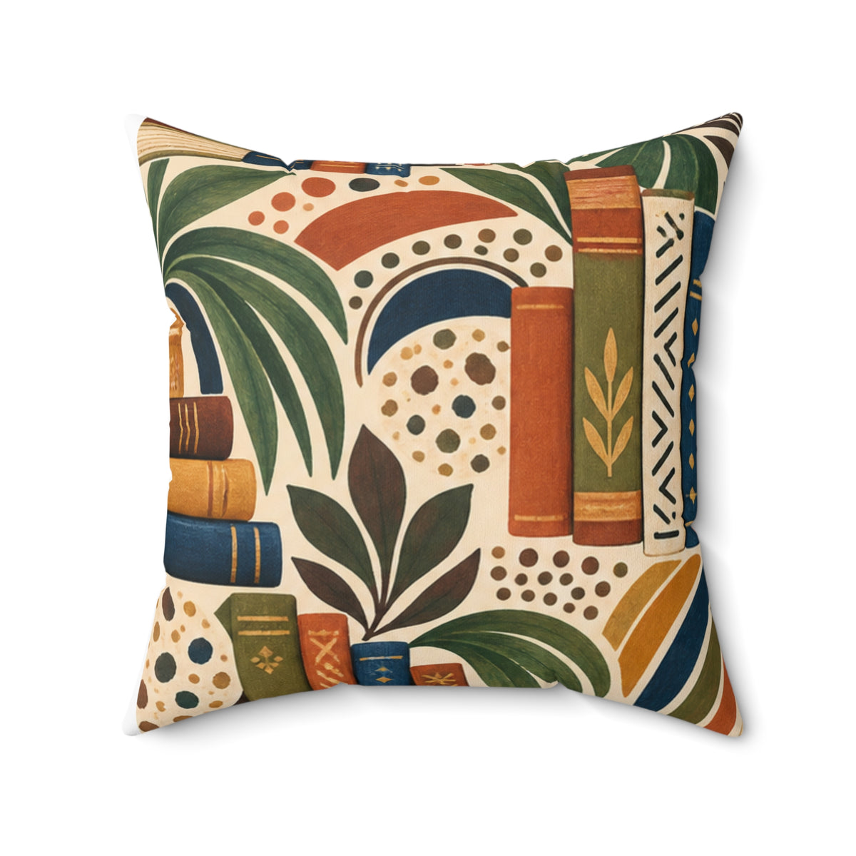 Afrohemian Reading Nook Throw Pillow