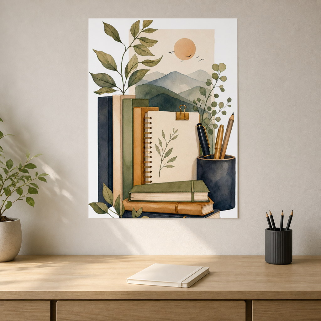 MPBArt verified lifestyle primary | calm-productivity-desk-print-poster | recg1mrXdml894G07