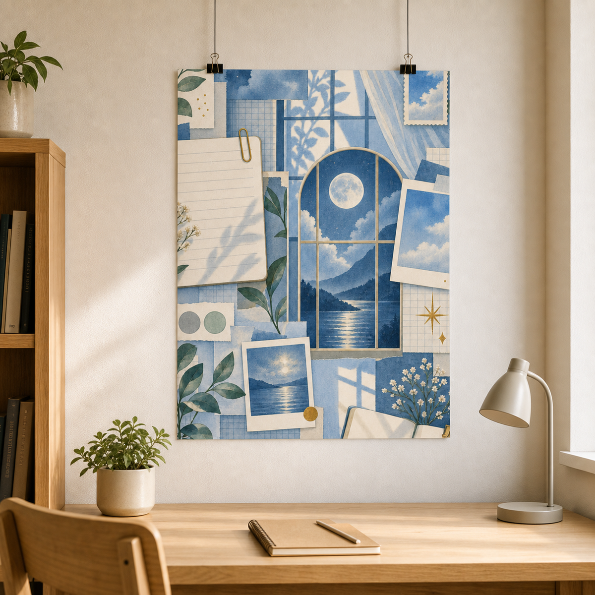MPBArt verified neutral lifestyle | icy-blue-dorm-desk-matte-poster | recqn5klzl52gJd3k