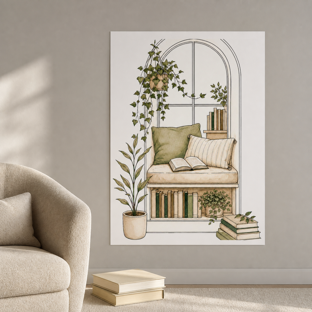 MPBArt verified lifestyle primary | reading-nook-line-art-poster | recF0xYiNSxCvClpy